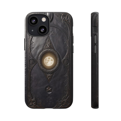 Moon Case Tough Phone Case – Fantasy Art Leather Book Design for iPhone, Samsung Galaxy, and Google Pixel Devices