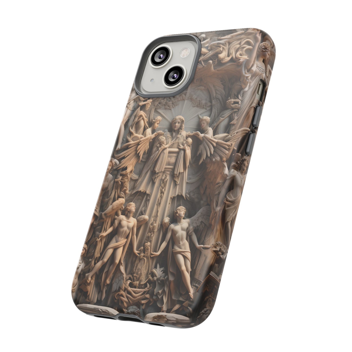 Angelic Statue Phone Case – Heavenly Gothic Marble Design for iPhone, Samsung Galaxy, and Google Pixel Devices