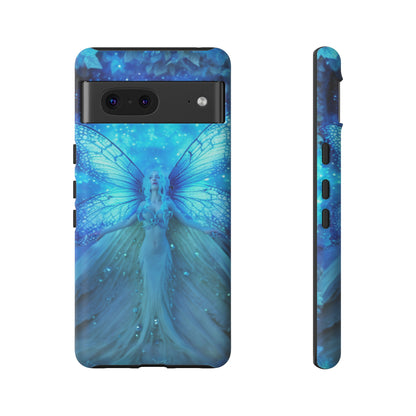 Blue Cosmic Fairy Phone Case – Enchanting Fae Design for iPhone, Samsung Galaxy, and Google Pixel Devices