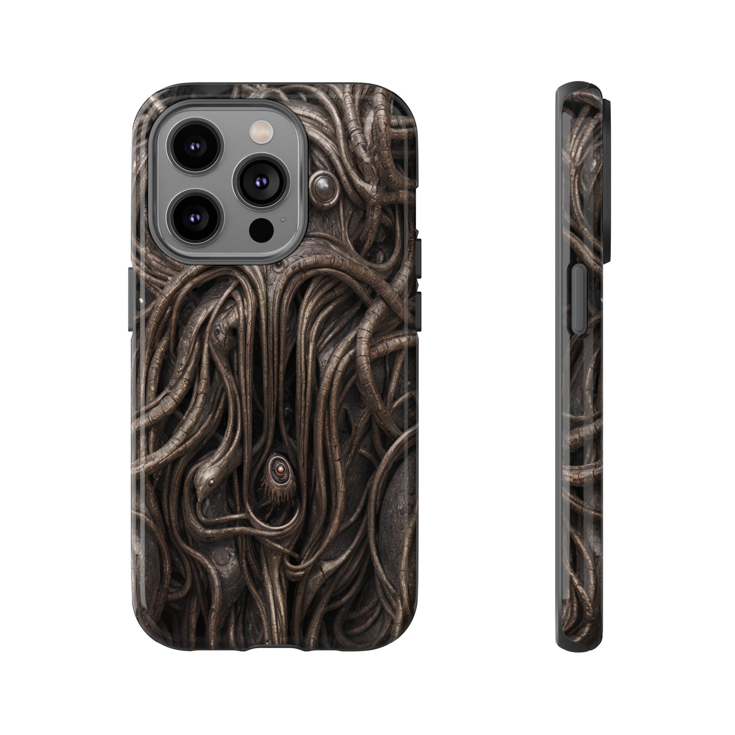 Biomechanical Horror 4 Phone Case – Futuristic Alien Design for iPhone, Samsung Galaxy, and Google Pixel Devices