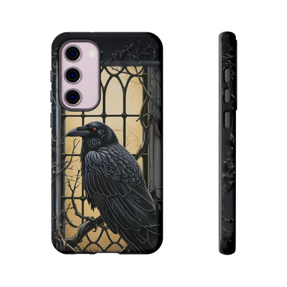 The Raven Phone Case – Edgar Allan Poe Inspired Gothic Design for iPhone, Samsung Galaxy, and Google Pixel Devices