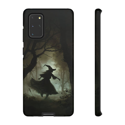 Spooky Witch Silhouette Phone Case - Halloween Dark Art Design for iPhone, Samsung Galaxy, and Google Pixel Devices