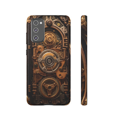 Gearworks Tough Phone Case – Steampunk Clockwork Design for iPhone, Samsung Galaxy, and Google Pixel Devices