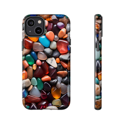 Colorful Stones Phone Case – Vibrant Polished Gemstone Design for iPhone, Samsung Galaxy, and Google Pixel Devices