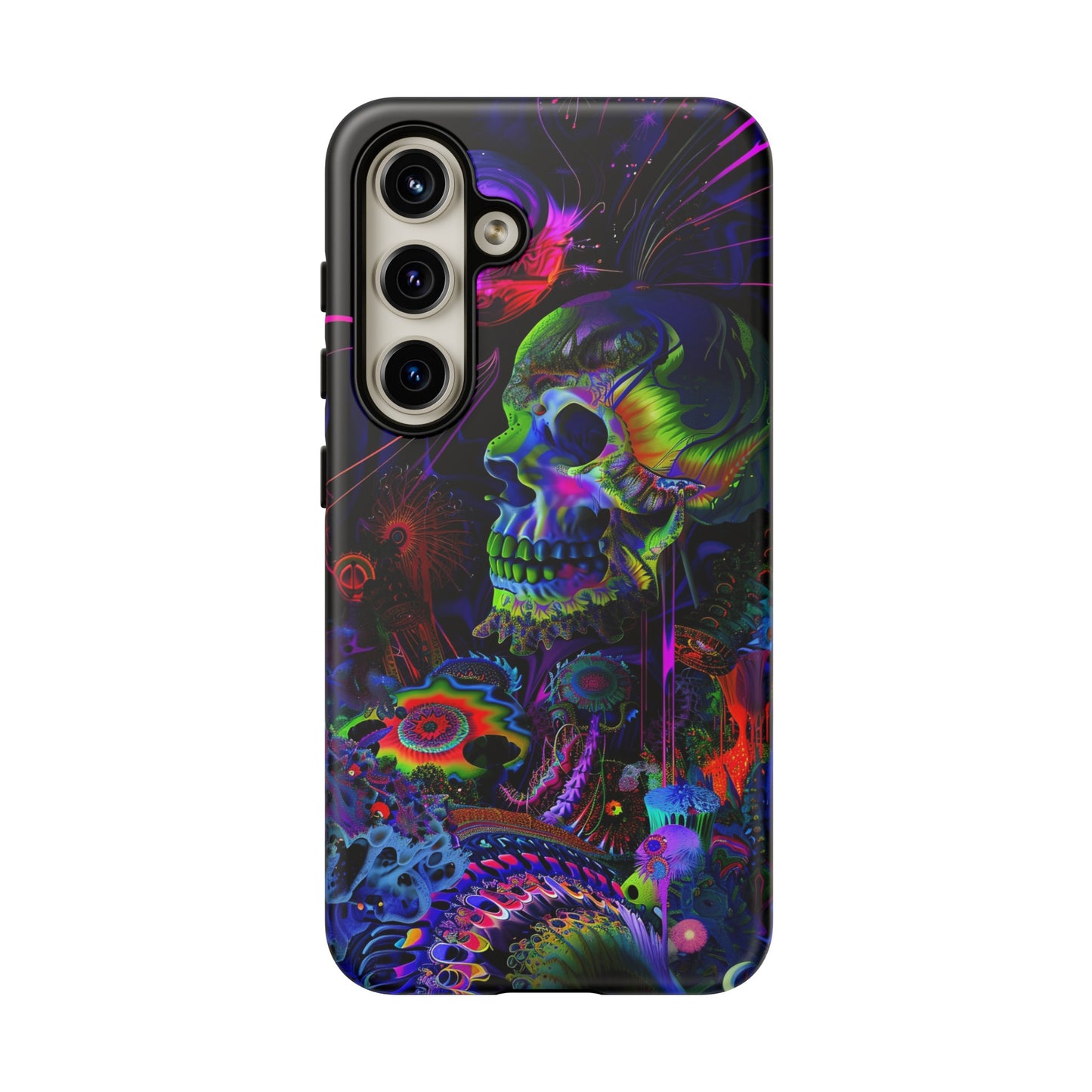 Psychedelic Skull Phone Case – Vibrant Pastel Design for iPhone, Samsung Galaxy, and Google Pixel Devices