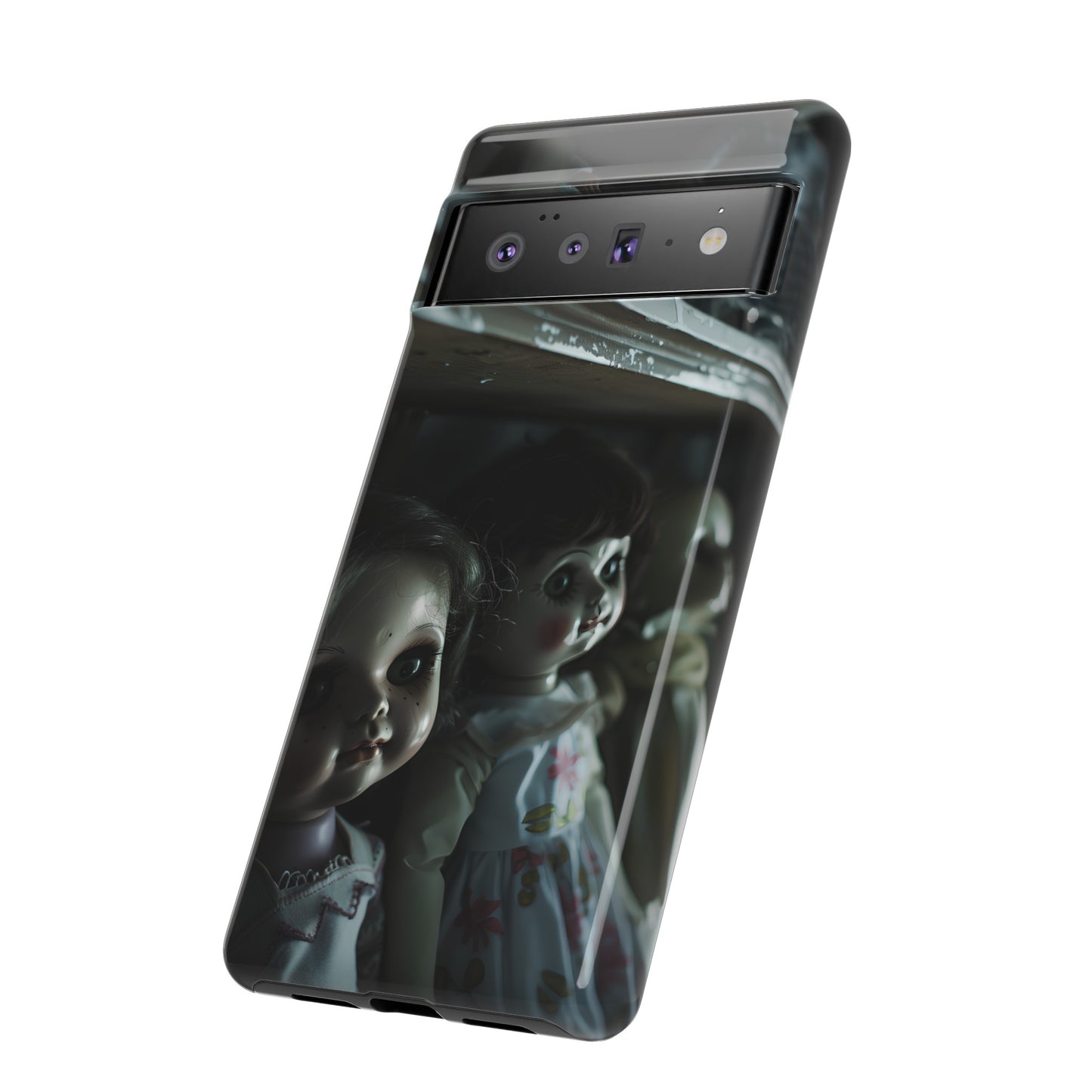 Creepy Dolls Phone Case – Eerie Vintage Doll Design for iPhone, Samsung Galaxy, and Google Pixel Devices