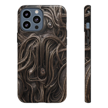 Biomechanical Horror 4 Phone Case – Futuristic Alien Design for iPhone, Samsung Galaxy, and Google Pixel Devices