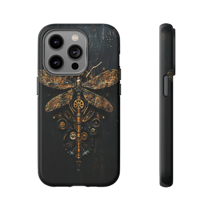 Steampunk Dragonfly Phone Case - Intricate Gear Design for iPhone, Samsung Galaxy, Google Pixel Devices