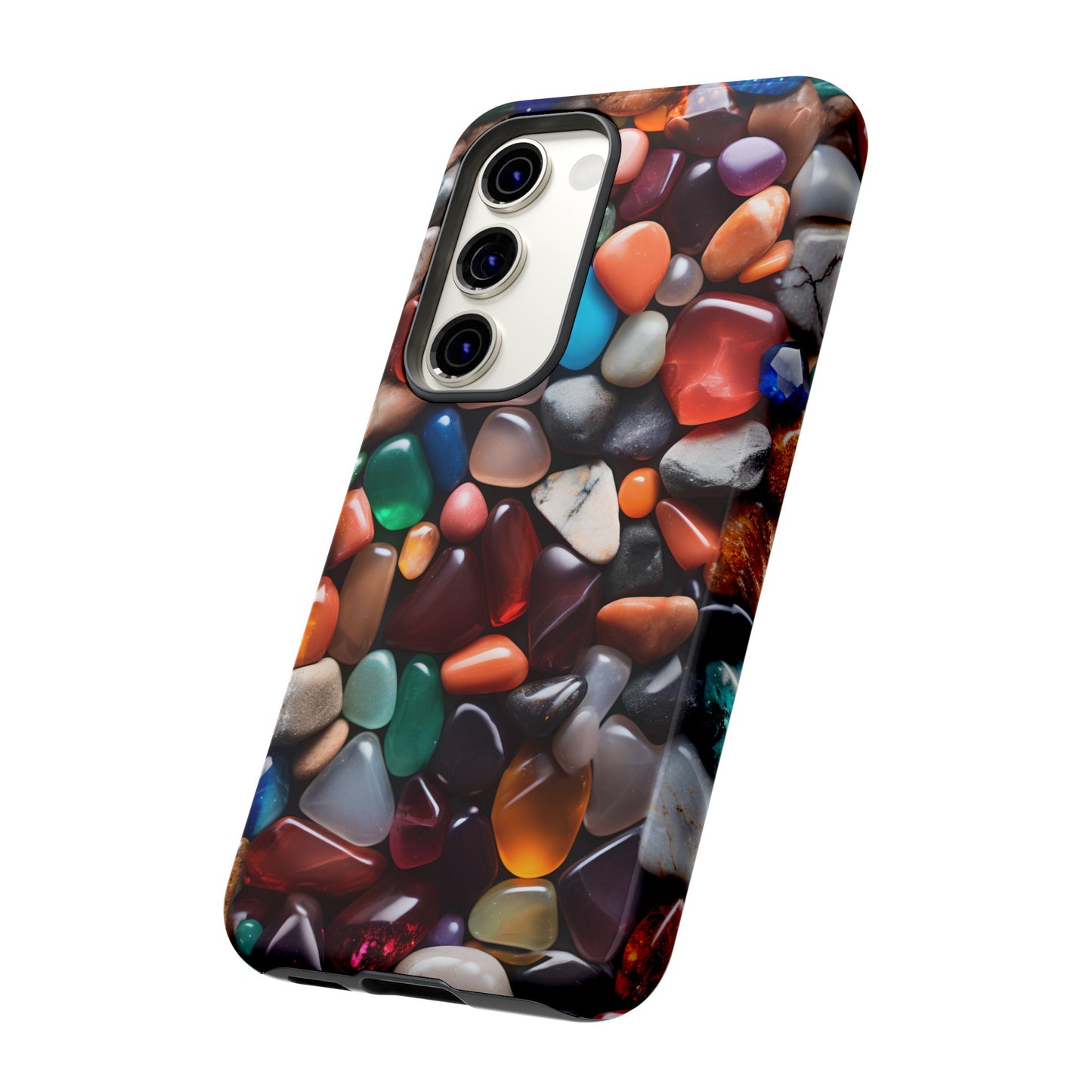 Colorful Stones Phone Case – Vibrant Polished Gemstone Design for iPhone, Samsung Galaxy, and Google Pixel Devices