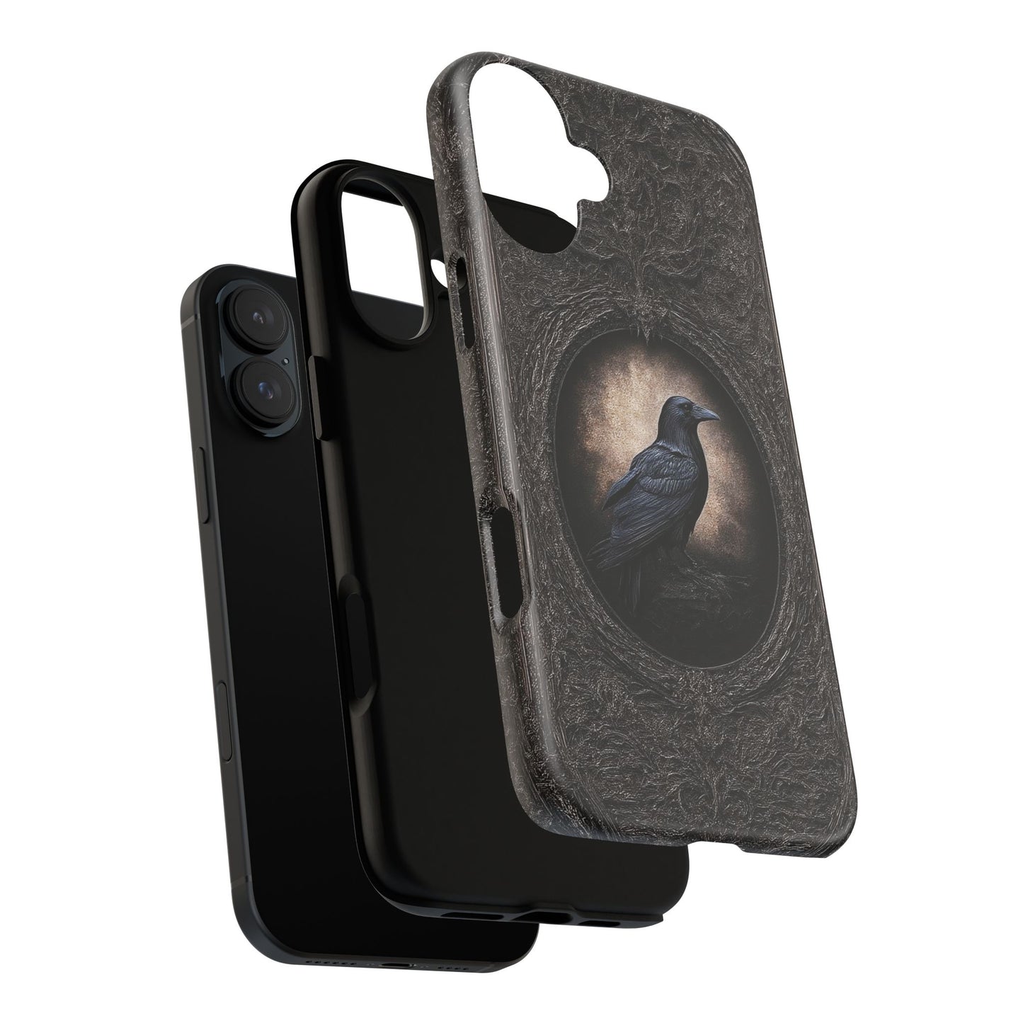 Gothic Raven Phone Case - Mysterious Dark Bird Design