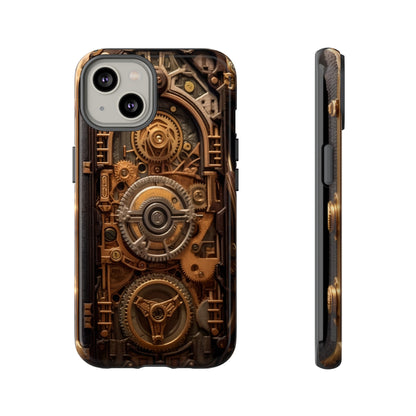 Gearworks Tough Phone Case – Steampunk Clockwork Design for iPhone, Samsung Galaxy, and Google Pixel Devices