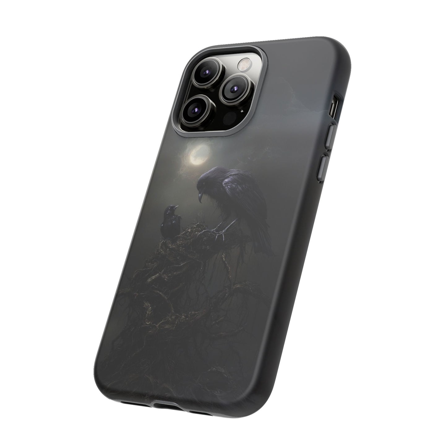 Gothic Raven Phone Case - Dark Crow Art for iPhone, Samsung Galaxy, and Google Pixel Devices