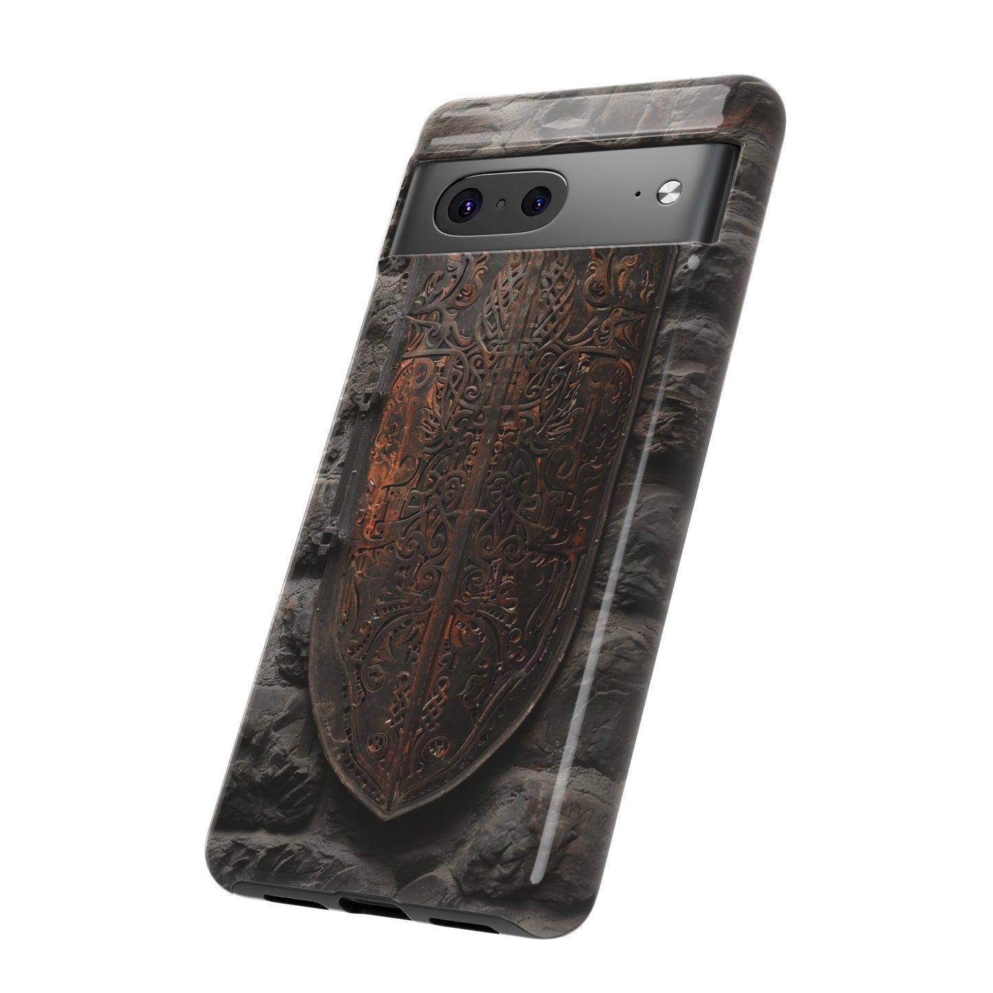 Medieval Shield Phone Case - Ornate Ancient Armor Design for iPhone and Samsung Galaxy Devices