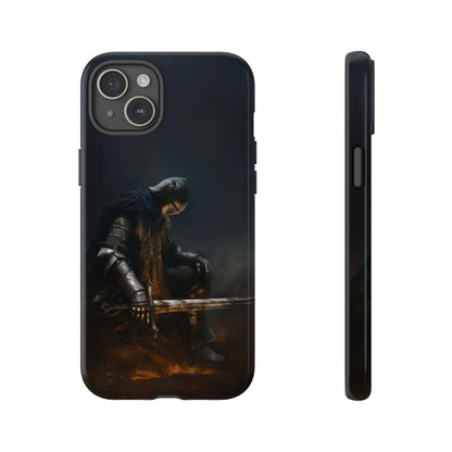 Dark Knight of the Abyss Phone Case - iPhone, Samsung Galaxy, Google Pixel - Epic Medieval Warrior Art, Protective Case, Fantasy Art