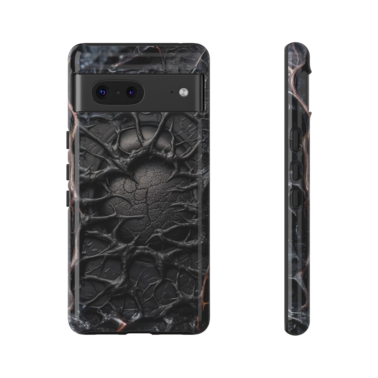 Black Veins Tough Phone Case – Lovecraftian Horror Design for iPhone, Samsung Galaxy, and Google Pixel Devices