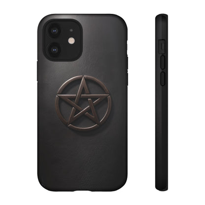 Simple Pentacle Tough Phone Case – Witchcraft Pentagram Design for iPhone, Samsung Galaxy, and Google Pixel Devices