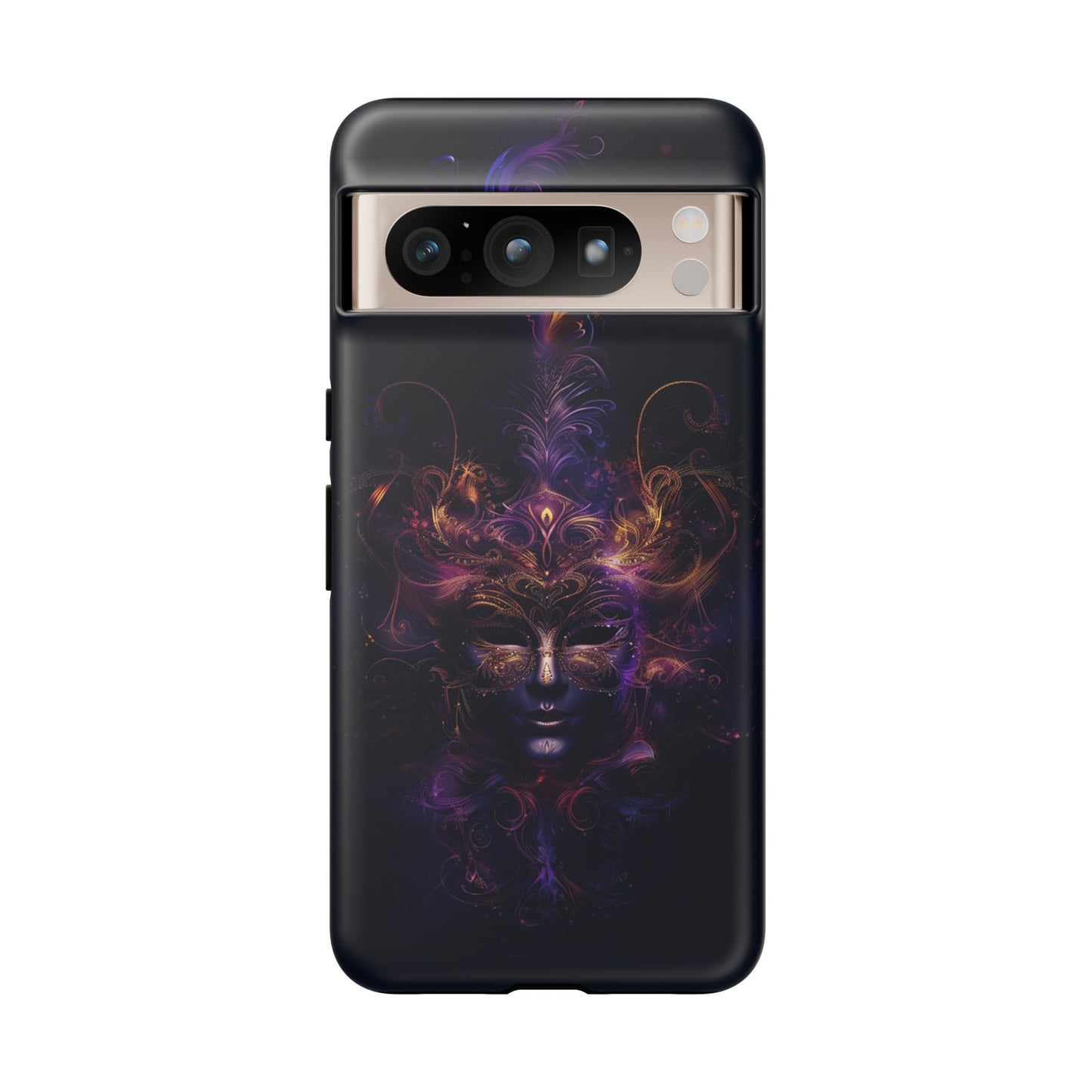 Elegant Masquerade Mask Phone Case for iPhone, Samsung Galaxy, and Google Pixel Devices - Mystical Design