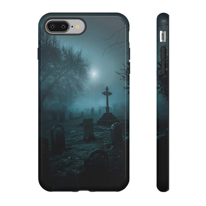 Graveyard at Night Phone Case – Eerie Cemetery Design for iPhone, Samsung Galaxy, and Google Pixel Devices