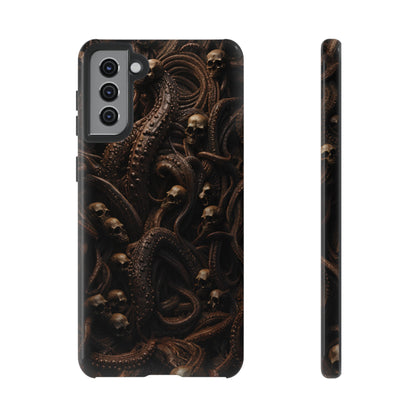 Skulls and Tentacles Phone Case – Lovecraftian Horror Design for iPhone, Samsung Galaxy, and Google Pixel Devices