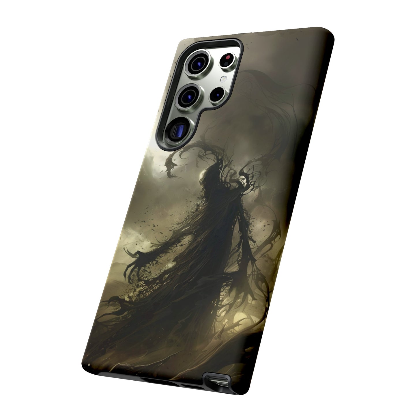 Dark Spirit Phone Case – Grim Reaper Haunting Design for iPhone, Samsung Galaxy, and Google Pixel Devices