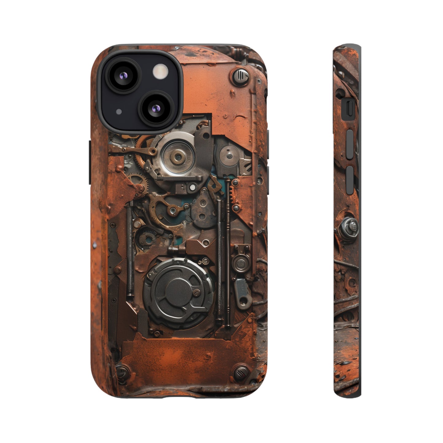 Rusted Mechanisms Phone Case – Steampunk Metal Gear Design for iPhone, Samsung Galaxy, and Google Pixel Devices