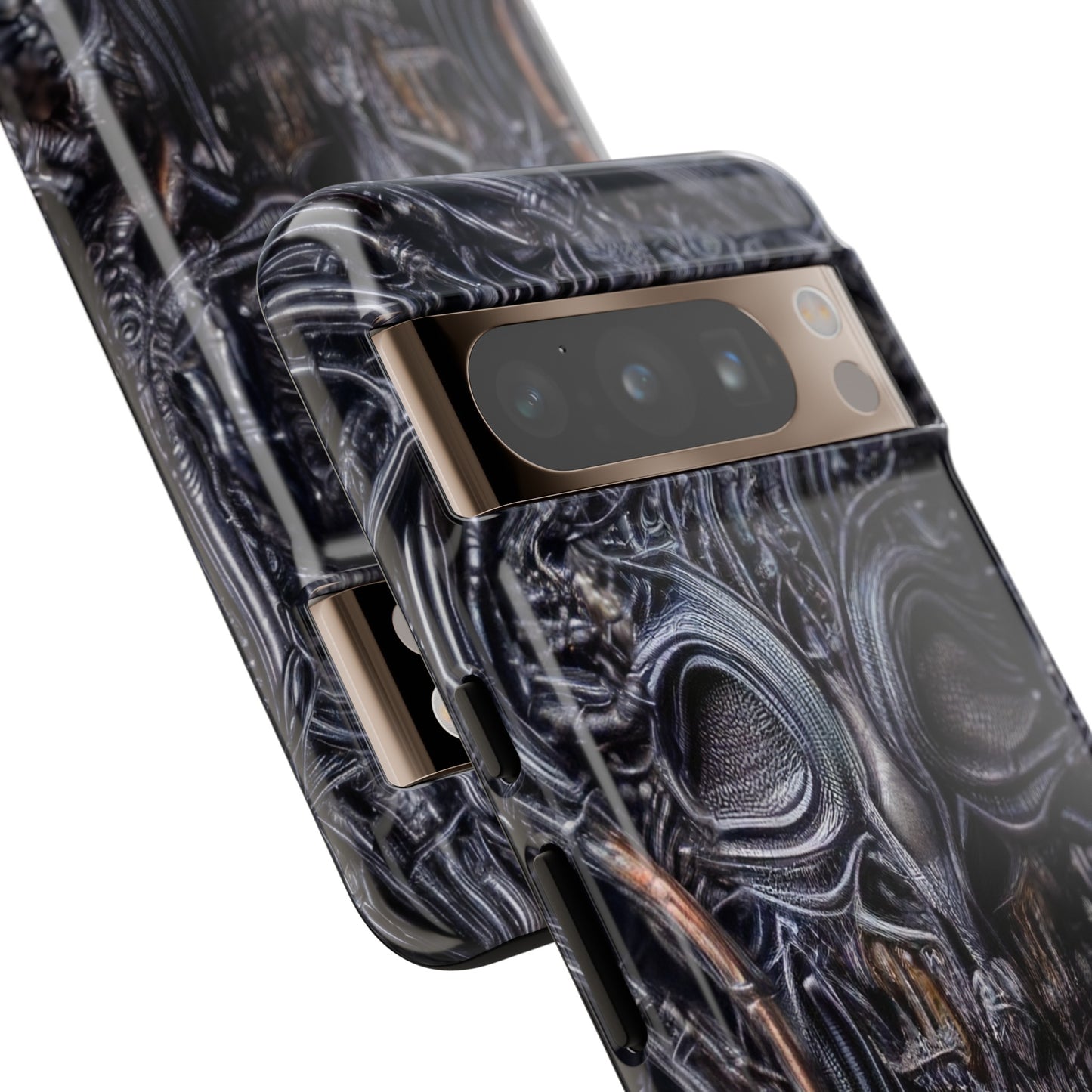 Biomechanical Horror 2 Phone Case – Futuristic Alien Horror Design for iPhone, Samsung Galaxy, and Google Pixel Devices