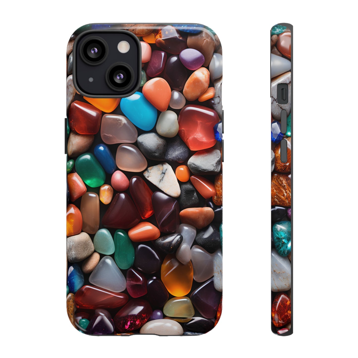 Colorful Stones Phone Case – Vibrant Polished Gemstone Design for iPhone, Samsung Galaxy, and Google Pixel Devices