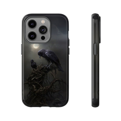 Gothic Raven Phone Case - Dark Crow Art for iPhone, Samsung Galaxy, and Google Pixel Devices