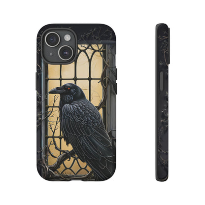 The Raven Phone Case – Edgar Allan Poe Inspired Gothic Design for iPhone, Samsung Galaxy, and Google Pixel Devices