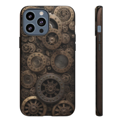 Gearworks 3 Phone Case – Steampunk Victorian Design with Gears and Clockwork for iPhone, Samsung Galaxy, and Google Pixel Devices