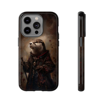 Noble Otter King Phone Case - Vintage Gothic Animal Art Design for iPhone, Samsung Galaxy, and Google Pixel Devices