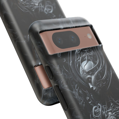 Biomechanical Beauty Phone Case – Futuristic Alien Design for iPhone, Samsung Galaxy, and Google Pixel Devices