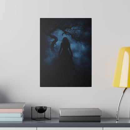 Haunting Silhouette - Dark Art Canvas Print - Mystical Gothic Home Decor