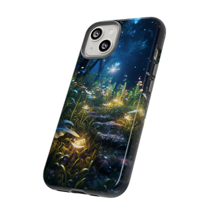 Fireflies in the Forest Tough Phone Case – Enchanting Summer Night Design for iPhone, Samsung Galaxy, and Google Pixel Devices