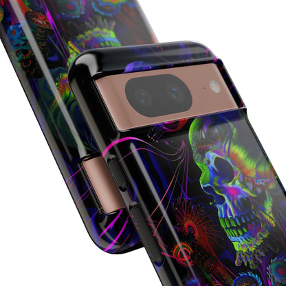 Psychedelic Skull Phone Case – Vibrant Pastel Design for iPhone, Samsung Galaxy, and Google Pixel Devices