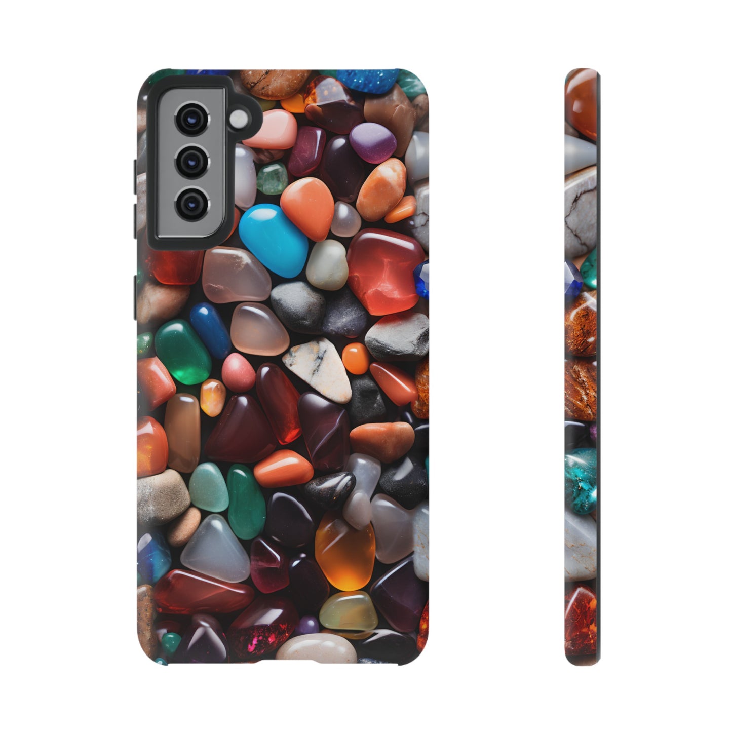 Colorful Stones Phone Case – Vibrant Polished Gemstone Design for iPhone, Samsung Galaxy, and Google Pixel Devices