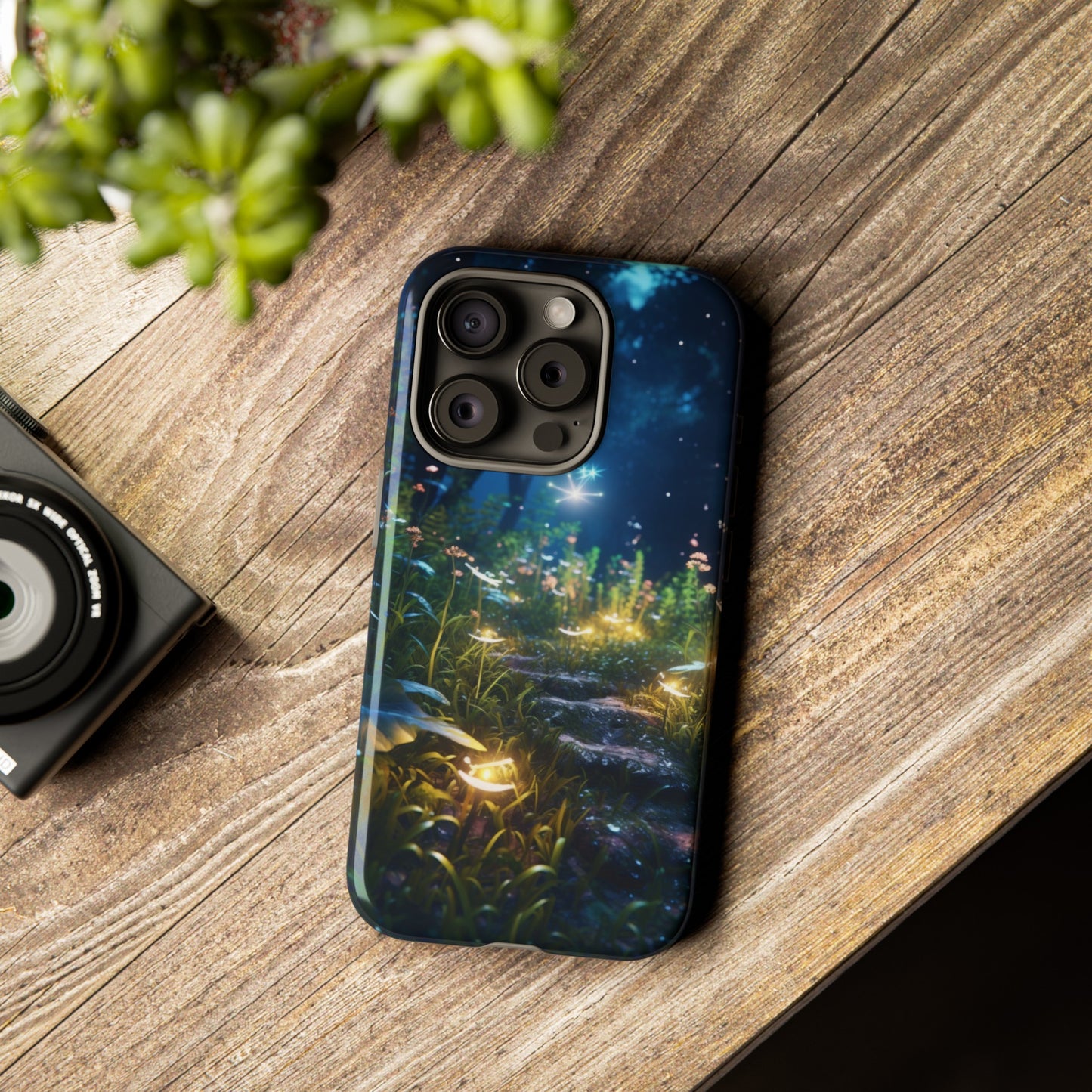 Fireflies in the Forest Tough Phone Case – Enchanting Summer Night Design for iPhone, Samsung Galaxy, and Google Pixel Devices