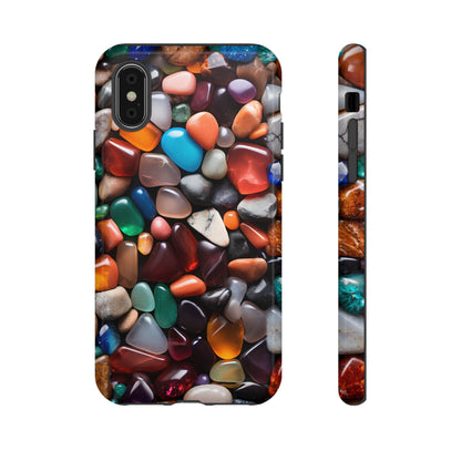 Colorful Stones Phone Case – Vibrant Polished Gemstone Design for iPhone, Samsung Galaxy, and Google Pixel Devices