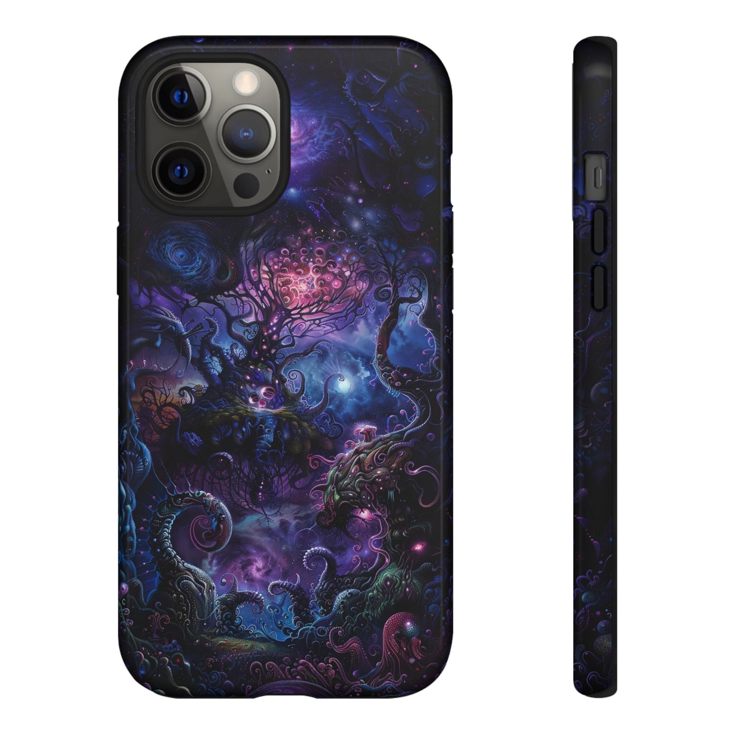 Trippy Psychedelic Alien Landscape Phone Case - Vibrant Abstract Design for iPhone, Samsung Galaxy and Google Pixel Devices