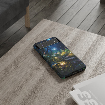 Fireflies in the Forest Tough Phone Case – Enchanting Summer Night Design for iPhone, Samsung Galaxy, and Google Pixel Devices