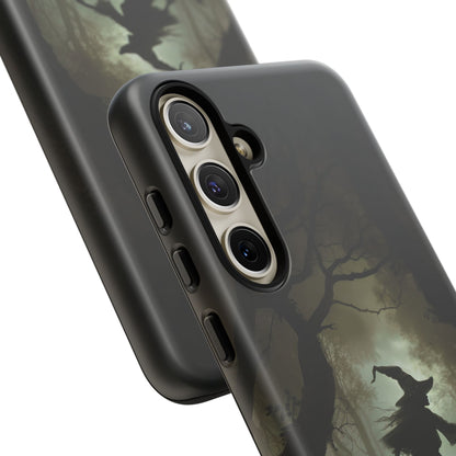 Spooky Witch Silhouette Phone Case - Halloween Dark Art Design for iPhone, Samsung Galaxy, and Google Pixel Devices