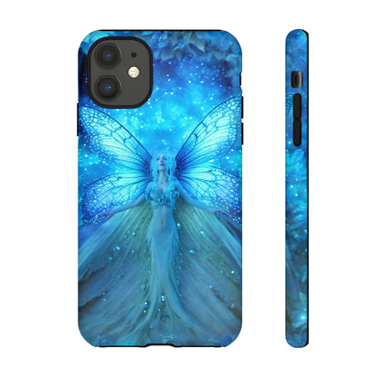 Blue Cosmic Fairy Phone Case – Enchanting Fae Design for iPhone, Samsung Galaxy, and Google Pixel Devices