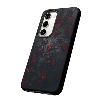 Gothic Roses Tough Phone Case – Elegant Dark Floral Design for iPhone, Samsung Galaxy, and Google Pixel Devices