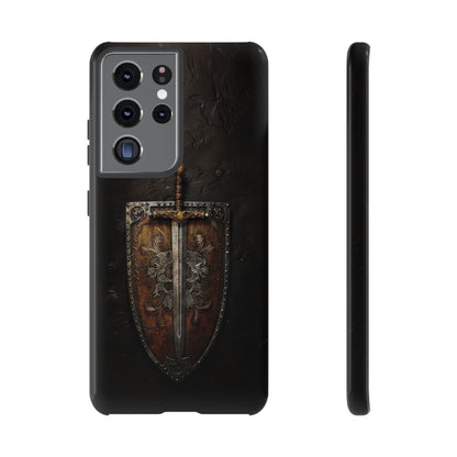 Medieval Sword and Shield Phone Case - For iPhone, Samsung Galaxy, and Google Pixel Devices