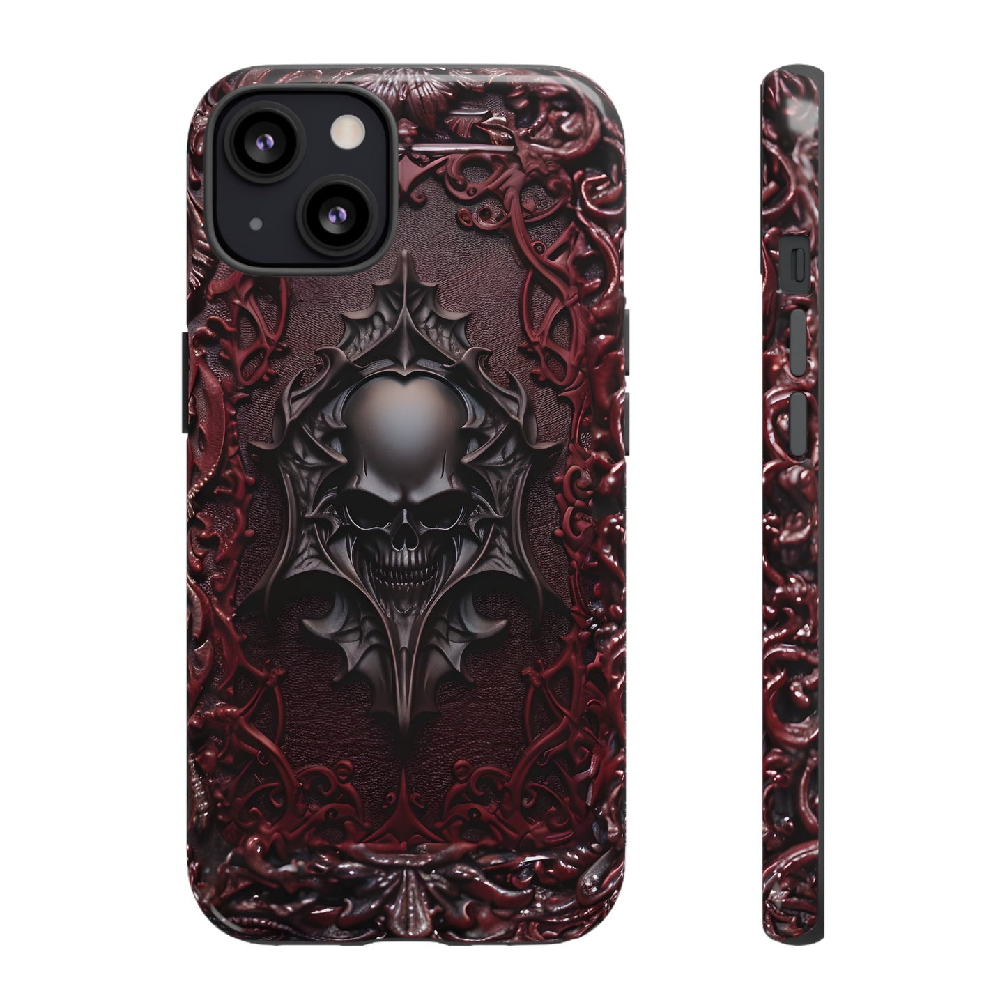 Vampiric Tough Phone Case – Gothic Skull Vampire Design for iPhone, Samsung Galaxy, and Google Pixel Devices