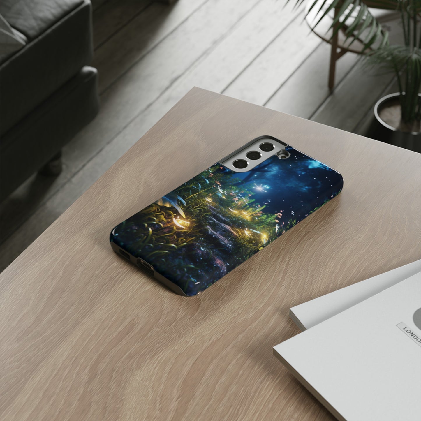 Fireflies in the Forest Tough Phone Case – Enchanting Summer Night Design for iPhone, Samsung Galaxy, and Google Pixel Devices