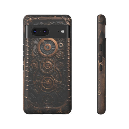 Gearworks 2 Phone Case – Steampunk Victorian Design with Gears and Clockwork for iPhone, Samsung Galaxy, and Google Pixel Devices