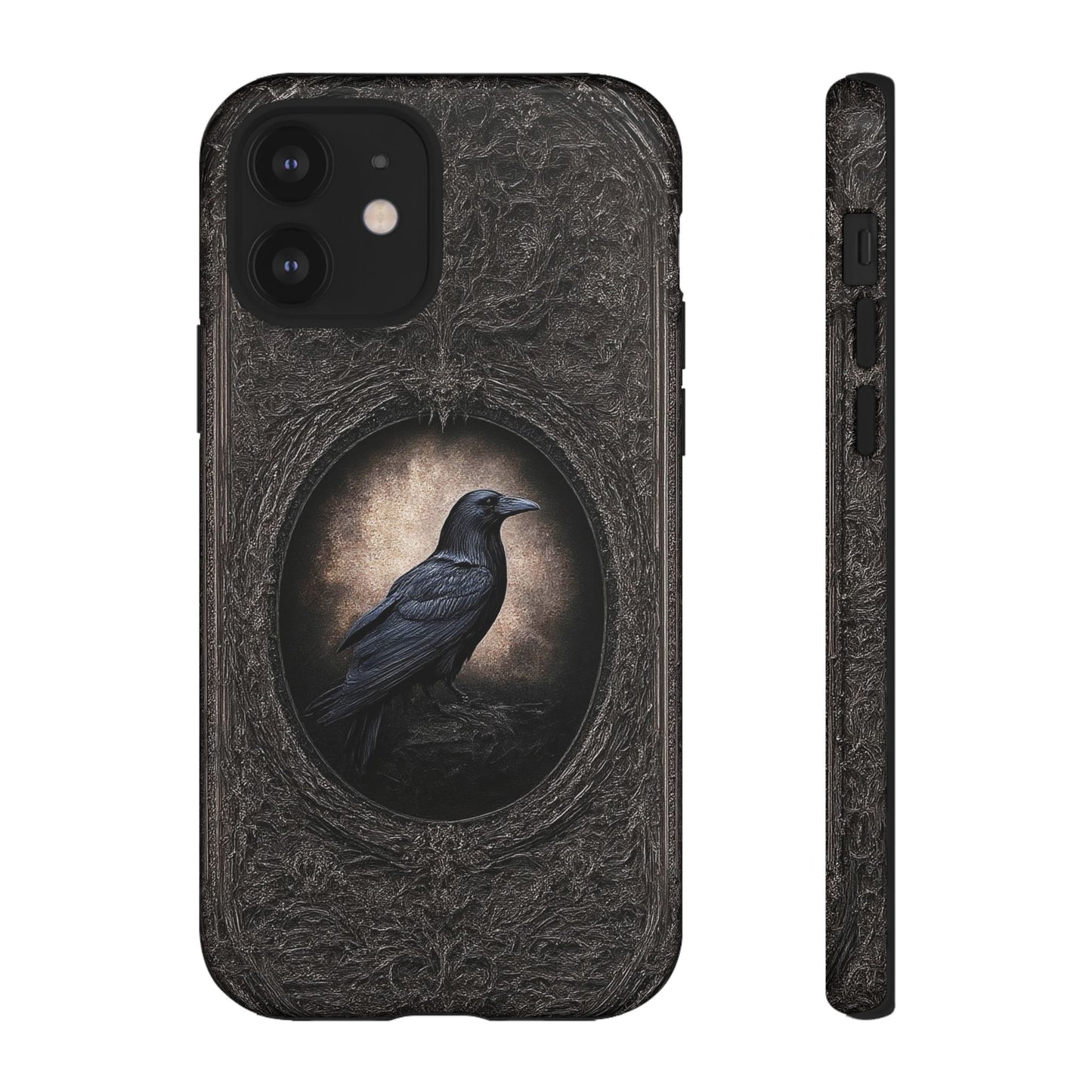 Gothic Raven Phone Case - Mysterious Dark Bird Design