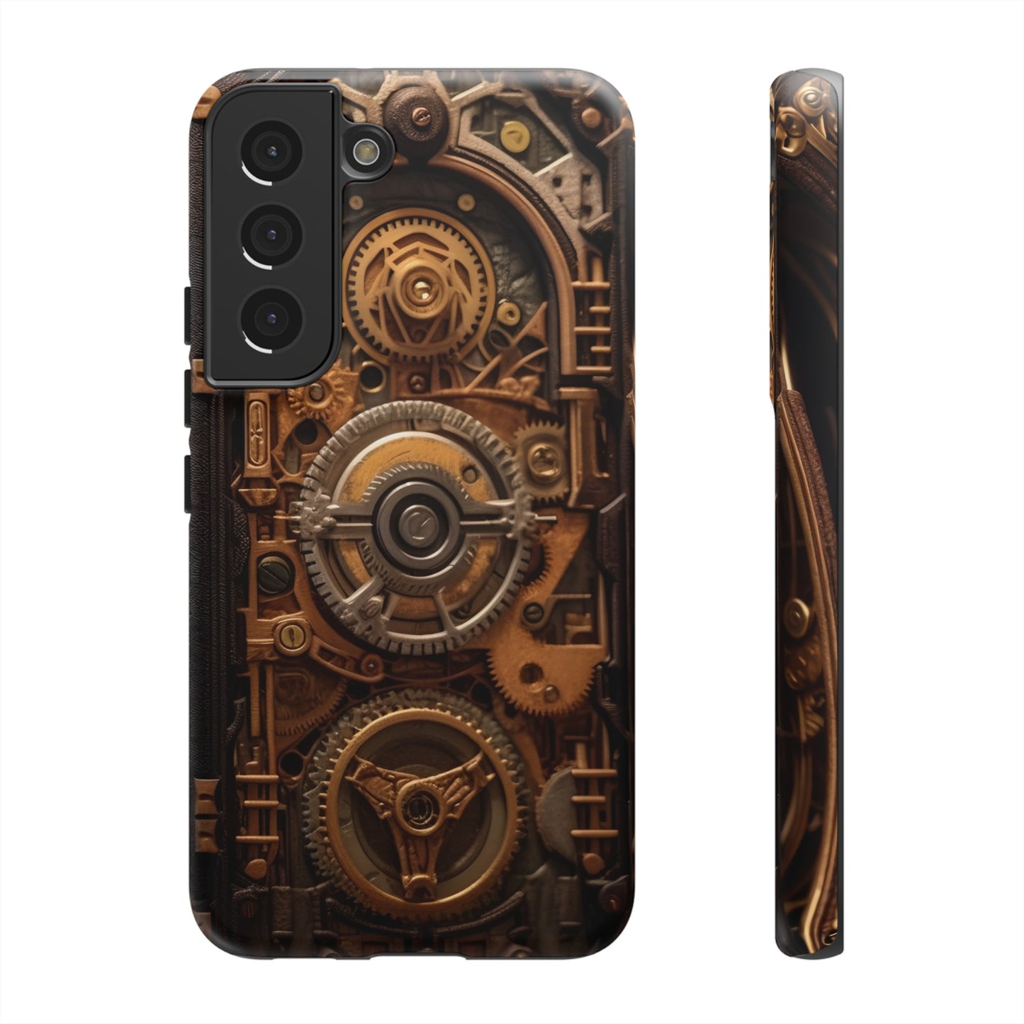 Gearworks Tough Phone Case – Steampunk Clockwork Design for iPhone, Samsung Galaxy, and Google Pixel Devices