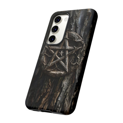 Pentacle Tree Phone Case – Wiccan Nature Magic Design for iPhone, Samsung Galaxy, and Google Pixel Devices